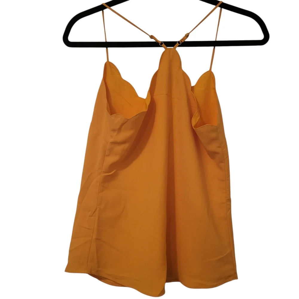 J Crew Scolloped Tank Orange sz 00